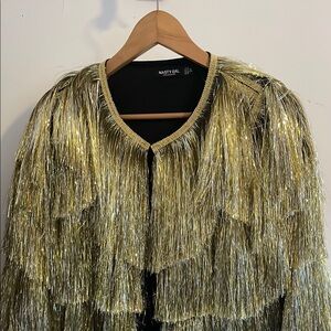 Nasty Gal Gold Fringe Jacket
